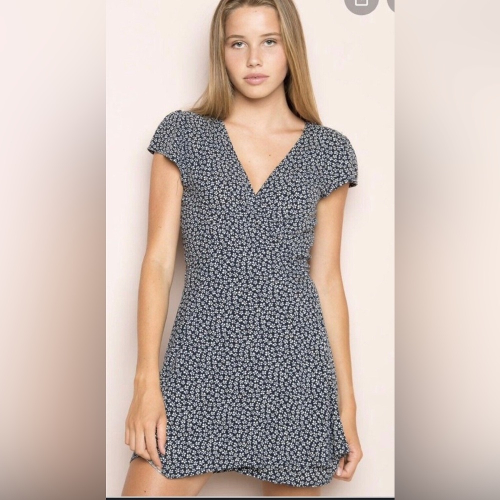 Brandy Melville Blue Wrap Robbie Dress (only worn a few times) super cute!